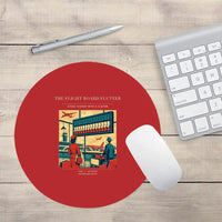 Thumbnail for VINTAGE G4302 - The Flight Board Flutter - Designed Mouse Pads design on red round