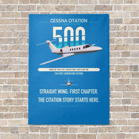 Thumbnail for Cessna Citation 500 - Citation I vertical canvas print - no frame - turquoise background