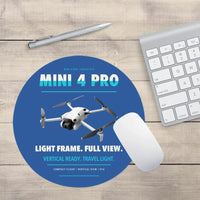 Thumbnail for DJI Mini 4 Pro design on blue round mouse pad