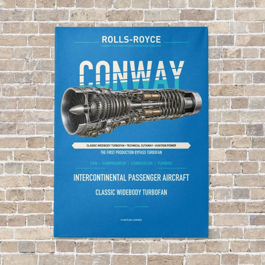 CONWAY vertical canvas print - no frame - turquoise background