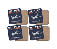 Thumbnail for WC-135R Constant Phoenix design on navy blue 4 pieces set coaster