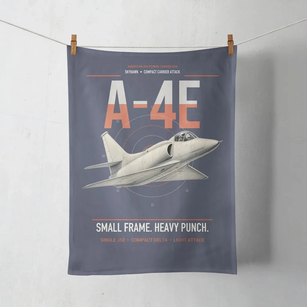 A-4E Skyhawk design on navy blue towel