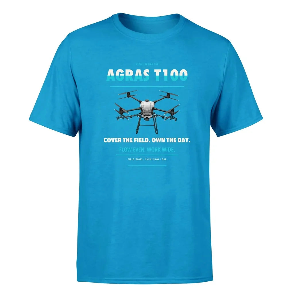DJI Agras T100 design on turquoise single side