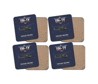 Thumbnail for Bell UH-1Y Venom design on navy blue 4 pieces set coaster