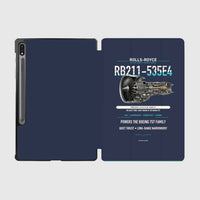Thumbnail for RB211-535E4 design on navy blue samsung tablet tablet case