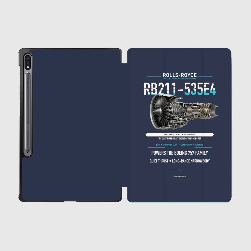 RB211-535E4 design on navy blue samsung tablet tablet case