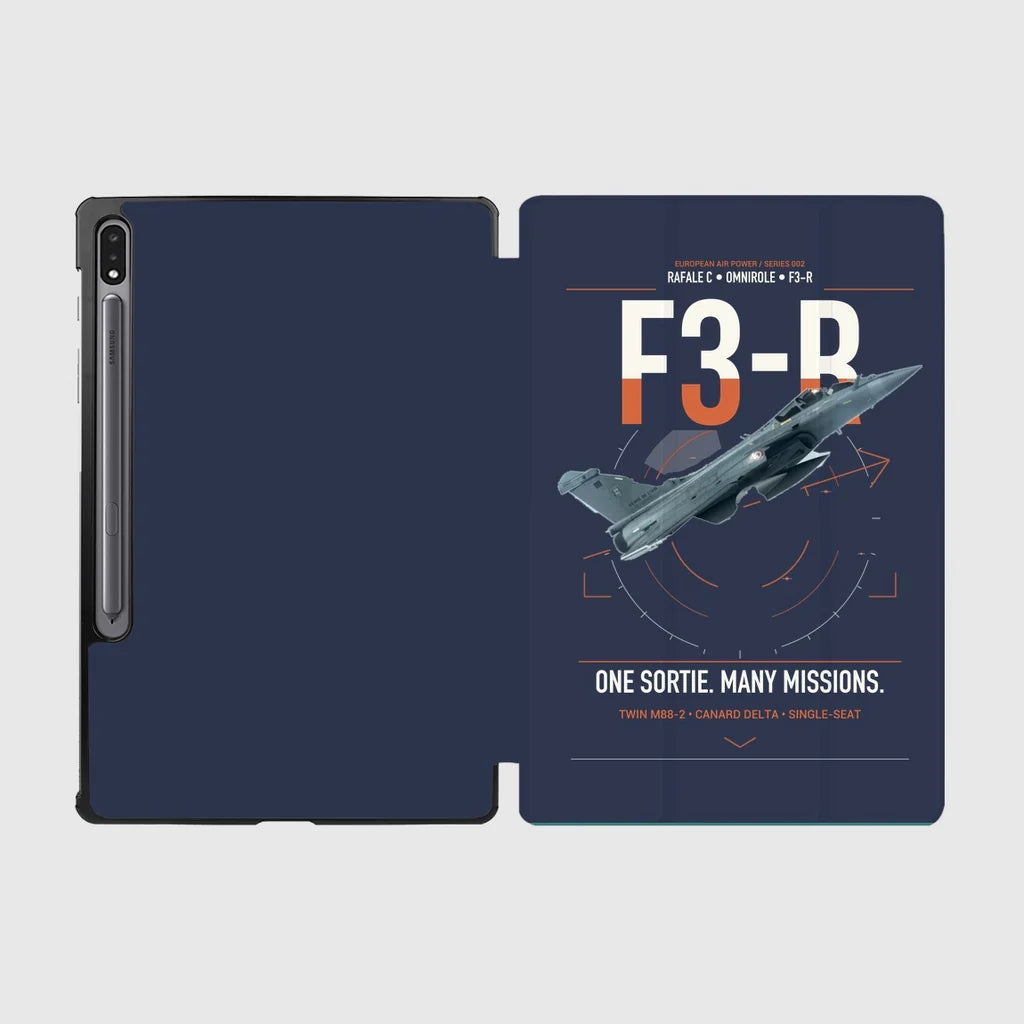 Dassault Rafale C — F3-R standard design on navy blue samsung tablet tablet case