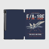 Thumbnail for F-A-18F Super Hornet design on navy blue samsung tablet tablet case