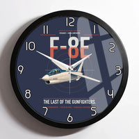 Thumbnail for F-8E Crusader design on navy blue framed wall clock