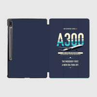 Thumbnail for Airbus A300B2 design on navy blue samsung tablet tablet case