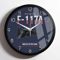 Thumbnail for F-117A Nighthawk design on navy blue framed wall clock