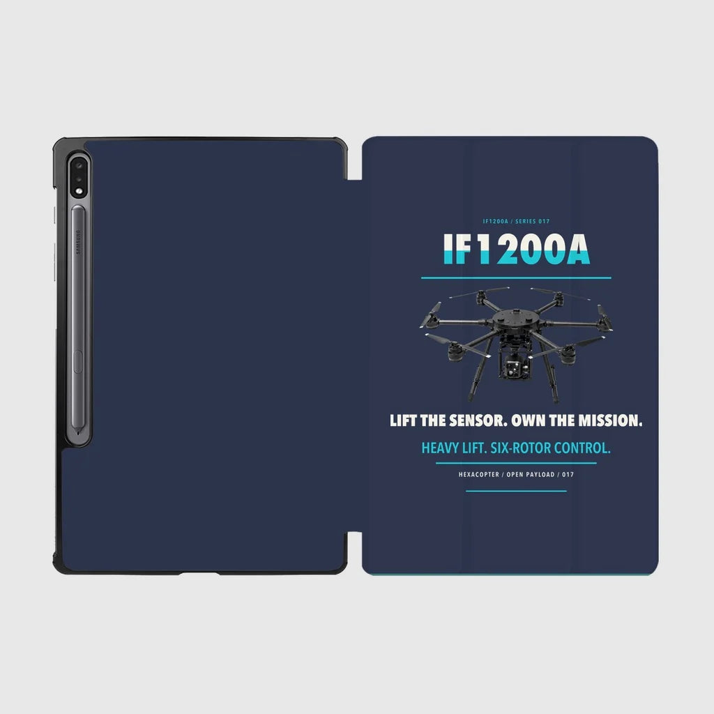 Inspired Flight IF1200A design on navy blue samsung tablet tablet case