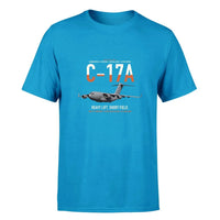 Thumbnail for C-17A Globemaster III design on turquoise double-side t-shirt, single-side print