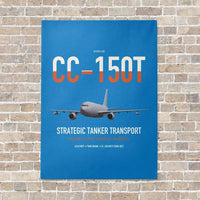 Thumbnail for Airbus CC-150T Polaris vertical canvas print - no frame - turquoise background