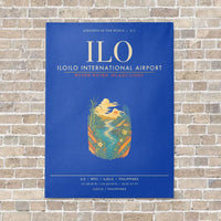 Thumbnail for Iloilo International Airport ILO - Canvas Framed - Blue