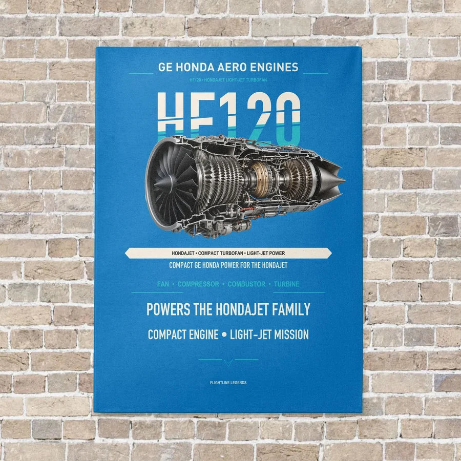 HF120 vertical canvas print - no frame - turquoise background