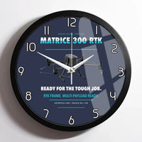 Thumbnail for DJI Matrice 300 RTK design on navy blue framed wall clock