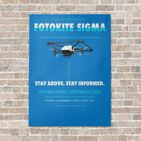 Thumbnail for Fotokite Sigma vertical canvas print - no frame - turquoise background