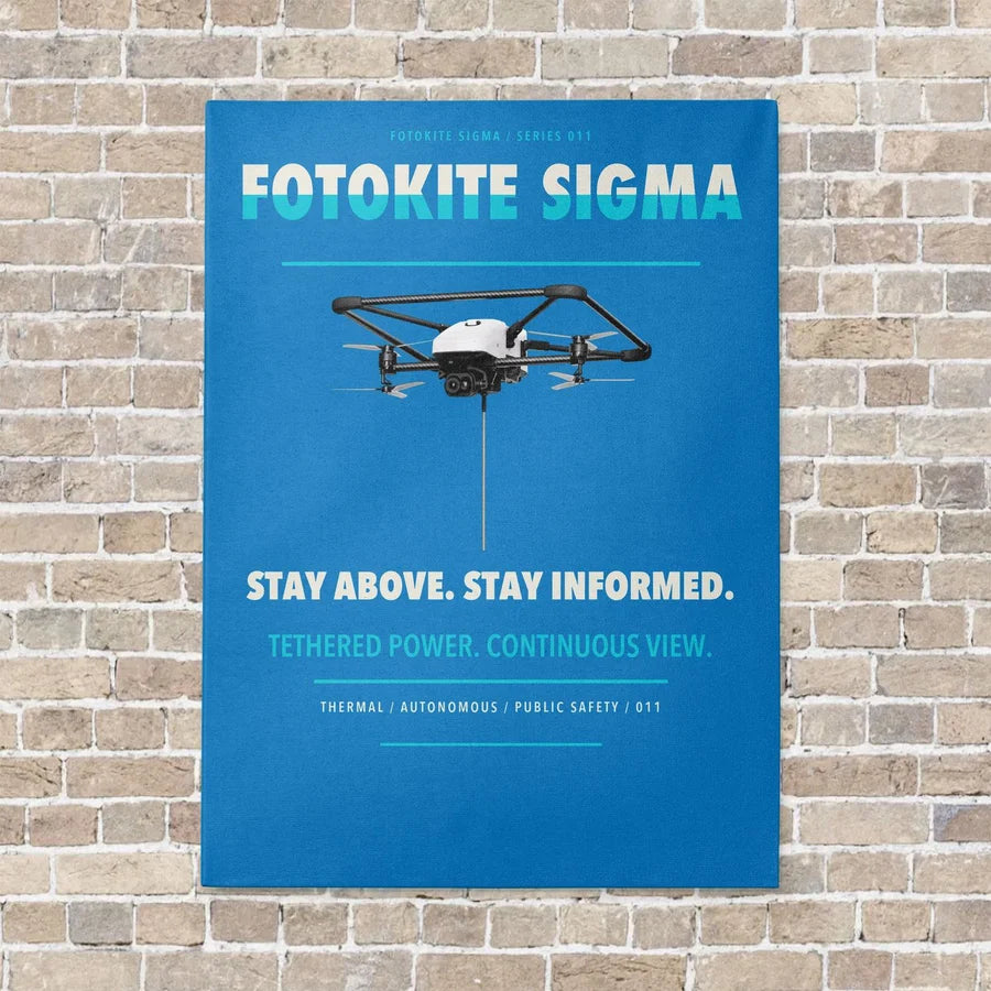 Fotokite Sigma vertical canvas print - no frame - turquoise background