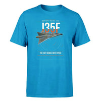 Thumbnail for Saab J 35F Draken design on turquoise t-shirt, single-side print