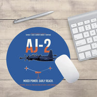 Thumbnail for AJ-2 Savage Tanker design on blue round mouse pad