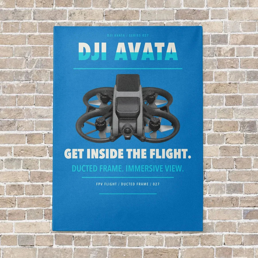 DJI Avata vertical canvas print - no frame - turquoise background