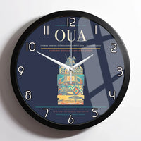 Thumbnail for Thomas Sankara International Airport (OUA) design on navy blue framed wall clock