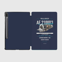 Thumbnail for AE 2100D3 design on navy blue samsung tablet tablet case