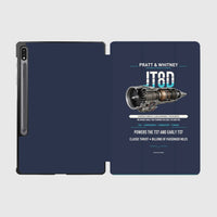Thumbnail for JT8D design on navy blue samsung tablet tablet case