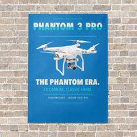 Thumbnail for DJI Phantom 3 Professional vertical canvas print - no frame - turquoise background