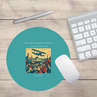Thumbnail for VINTAGE G4498 - The Spice Market Circle - Designed Mouse Pads design on turquoise round