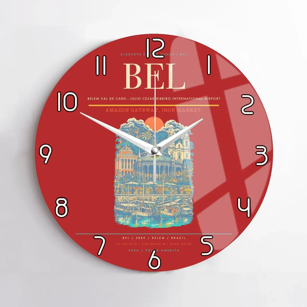 Belem Val de Cans - Julio Cezar Ribeiro International Airport BEL Wall-Clock No-Frame - Red