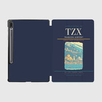 Thumbnail for Trabzon Airport (TZX) design on navy blue samsung tablet tablet case