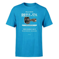 Thumbnail for RB211-524 design on turquoise single side