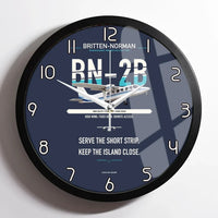 Thumbnail for Britten-Norman BN-2B-26 Islander design on navy blue framed wall clock