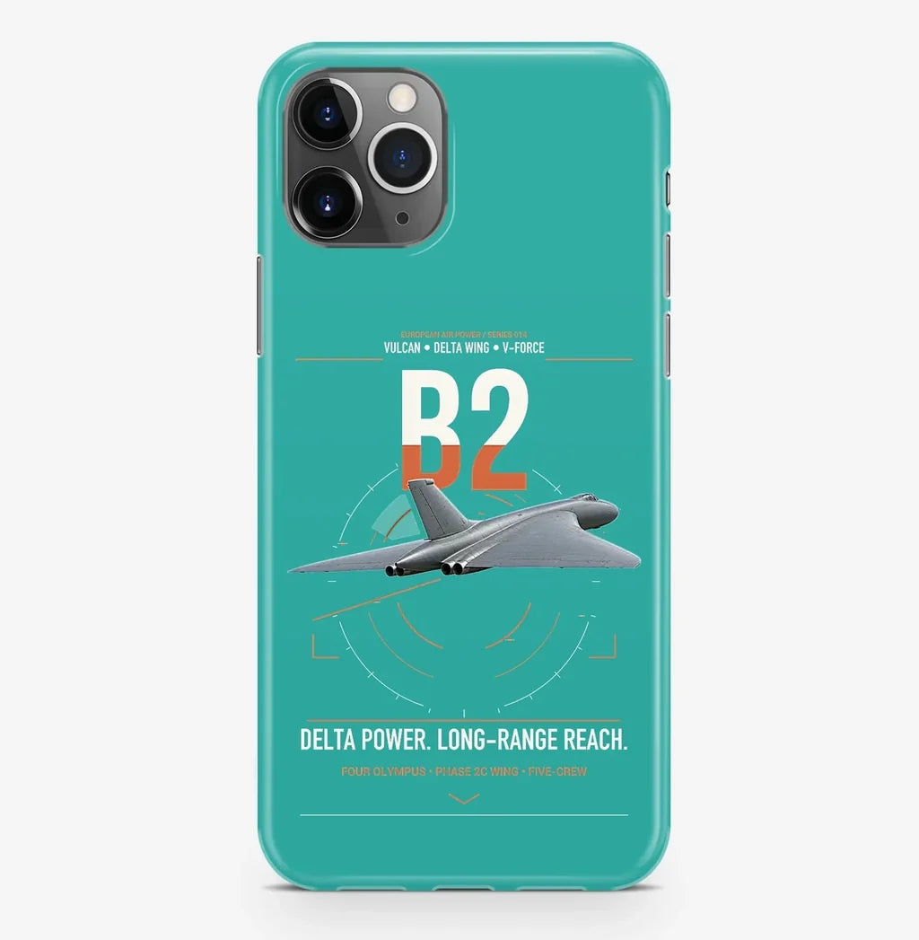 Avro Vulcan B2 design on turquoise magsafe iphone case, for iPhone Pro Max