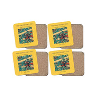 Thumbnail for The Observer's Eye - Designed Coasters design on yellow 4-pieces-set