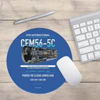 Thumbnail for CFM56-5C design on blue round mouse pad