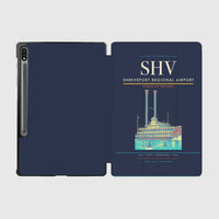 Thumbnail for Shreveport Regional Airport (SHV) design on navy blue samsung tablet tablet case