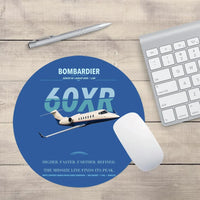 Thumbnail for Bombardier Learjet 60XR design on blue round mouse pad