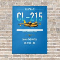 Thumbnail for Canadair CL-215 vertical canvas print - no frame - turquoise background