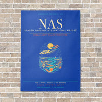 Thumbnail for Lynden Pindling International Airport Nassau NAS - Canvas Framed - Blue