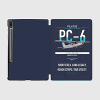 Thumbnail for Pilatus PC-6 Porter design on navy blue samsung tablet tablet case
