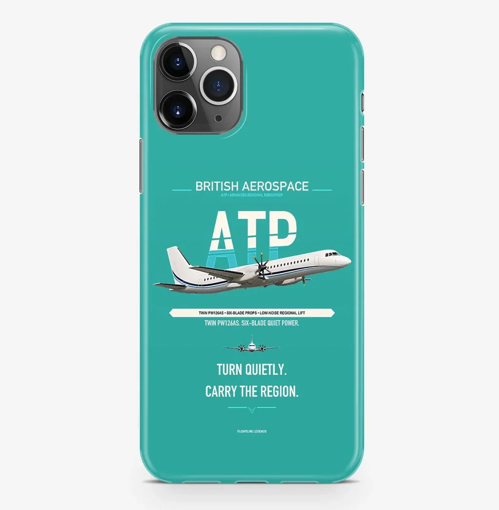 British Aerospace ATP Case ProMax design on turquoise iphone case promax