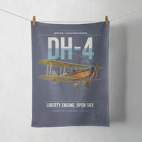 Thumbnail for Airco DH-4 Liberty Plane design on navy blue towel