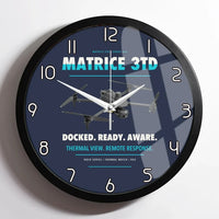 Thumbnail for DJI Matrice 3TD design on navy blue framed wall clock