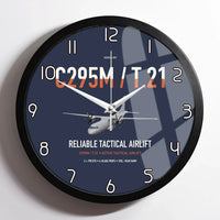 Thumbnail for Airbus C295M T.21 design on navy blue framed wall clock