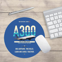 Thumbnail for Airbus A300C4-203 design on blue round mouse pad