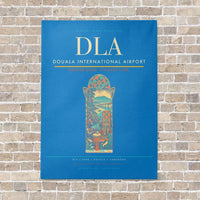 Thumbnail for Douala International Airport DLA vertical canvas print - no frame - turquoise background