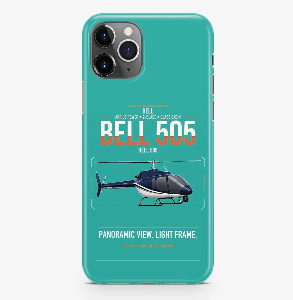 Bell 505 design on turquoise magsafe iphone case, for iPhone Pro Max
